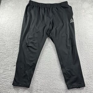 Reebok Track Pants Mens XXL 2XL Black Straight Speed Wick Athletic Basketball